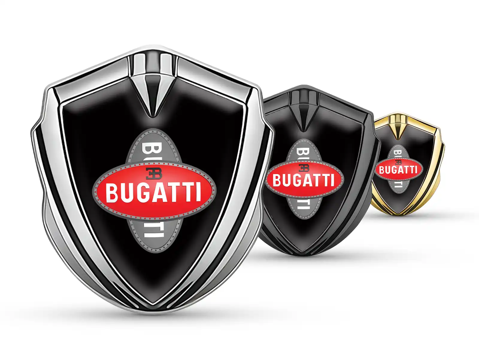 Bugatti 3d Emblema Badge Disegno Minimal Uni-Size 3D